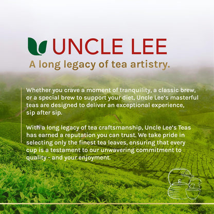 Uncle Lee's Organic Matcha Green Tea Bags – Steady Mid-Afternoon Cold Brew for Desk and Break Room