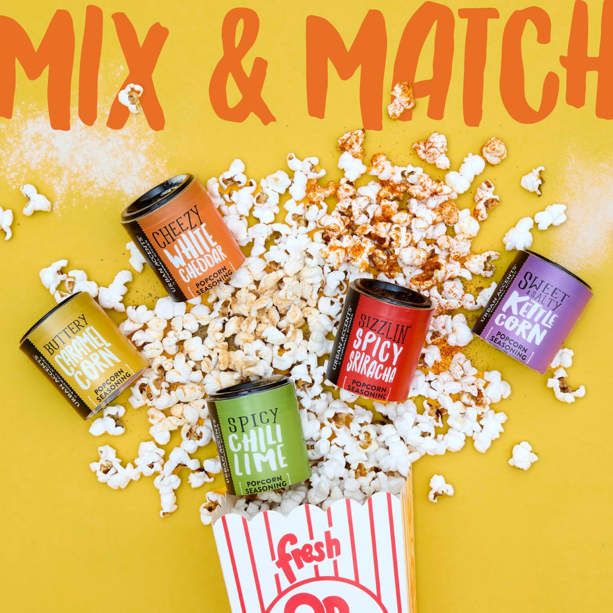 Urban Accents Movie Night Popcorn Gift Set – All-Purpose Snack Kit for Deck Nights, Rooftop Screenings, and Backyard Fun