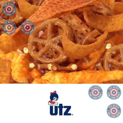 Utz Party Mix Bulk Snack Barrel - Safe No-Prep Snack for Kids Lunchboxes, Playdates, and Family Movie Nights