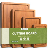 Bamboo Cutting Board Set of 3 – Thoughtful Housewarming Gift for Newlyweds and New Homeowners
