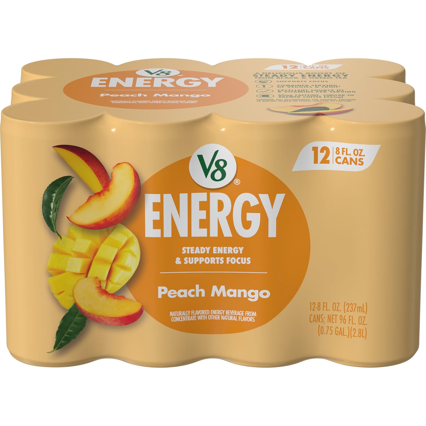 V8 +Energy Sparkling Pomegranate Blueberry – No Sugar Added Afternoon Pick-Me-Up for Wellness Routines