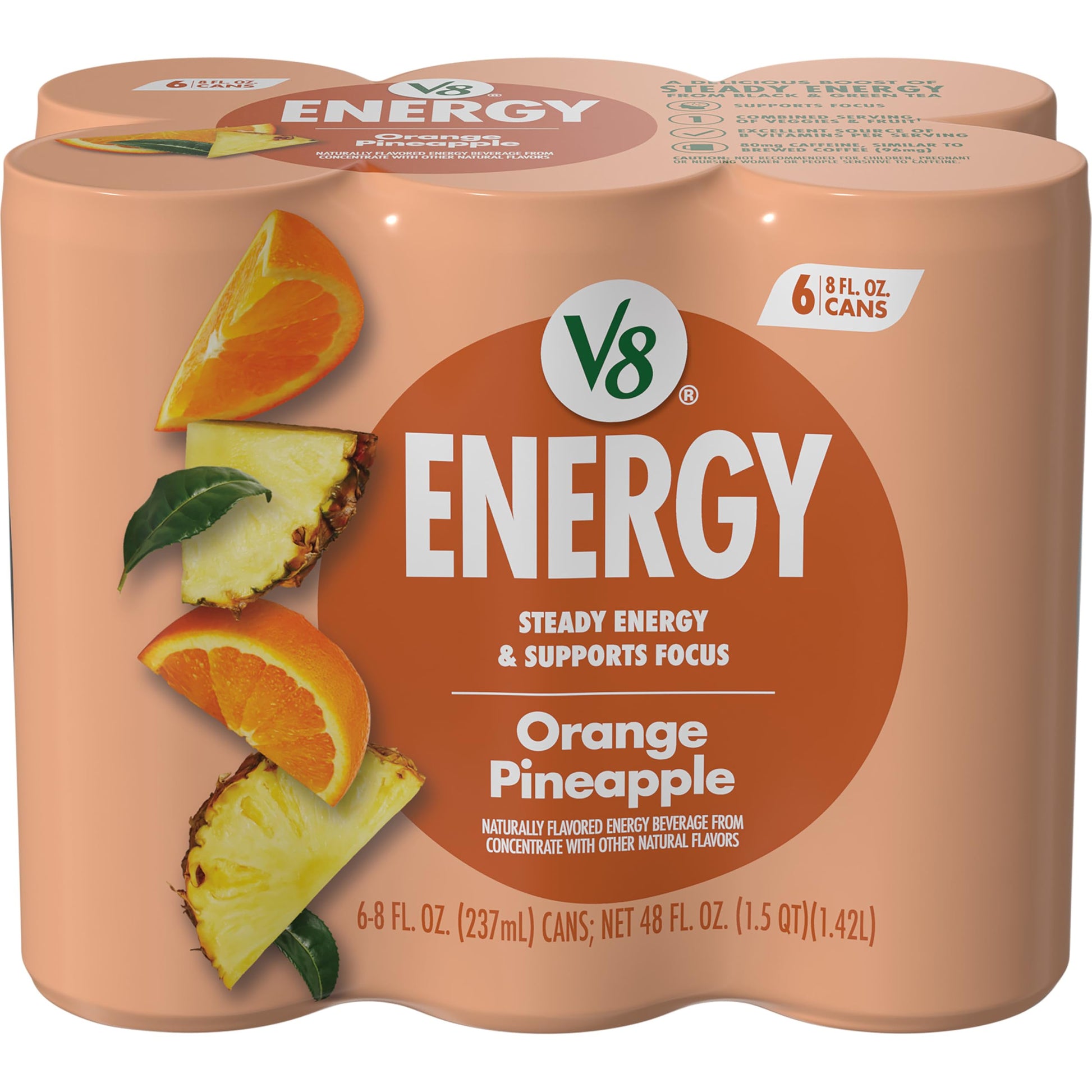 V8 +Energy Sparkling Pomegranate Blueberry – No Sugar Added Afternoon Pick-Me-Up for Wellness Routines