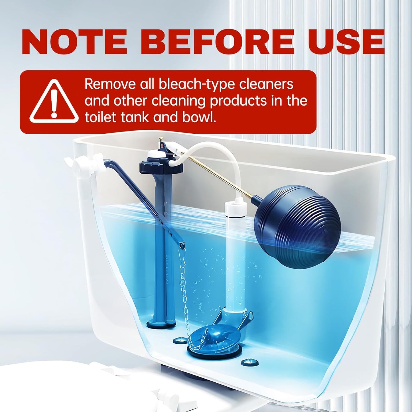 Vacplus Toilet Tank Cleaner - 6 Pack Automatic Descaler Tablets for a Pristine Guest Bathroom Look