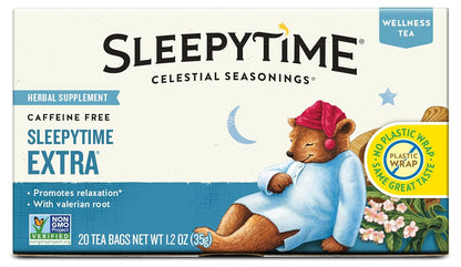 valerian root combined with chamomile, spearmint, lemongrass, hawthorn, and tilia flowers