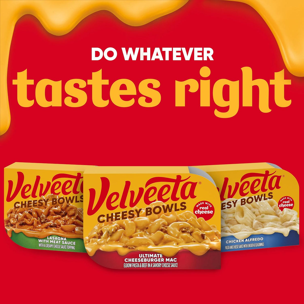 Velveeta Cheeseburger Mac Bowl – Easy Teen Gaming Snack Heated in the Microwave, 9 oz Single-Serve Tray