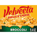 Velveeta Shells and Cheese with Broccoli, 9.4 oz – Wholesome Convenience Side with Real Cheese Sauce, Ready in 10 Minutes for Stress-Free Meals