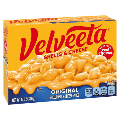 Velveeta Shells and Cheese with Broccoli, 9.4 oz – Wholesome Convenience Side with Real Cheese Sauce, Ready in 10 Minutes for Stress-Free Meals