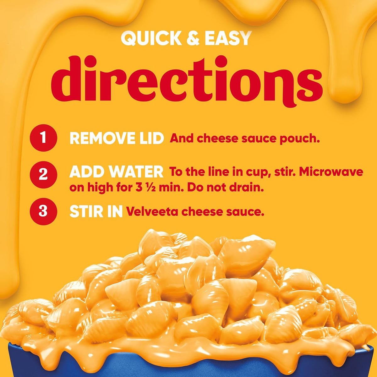 Velveeta Shells & Cheese Original Microwaveable Cup – Compact Microwave Pasta for Small Dorm Kitchens, 8 ct Box