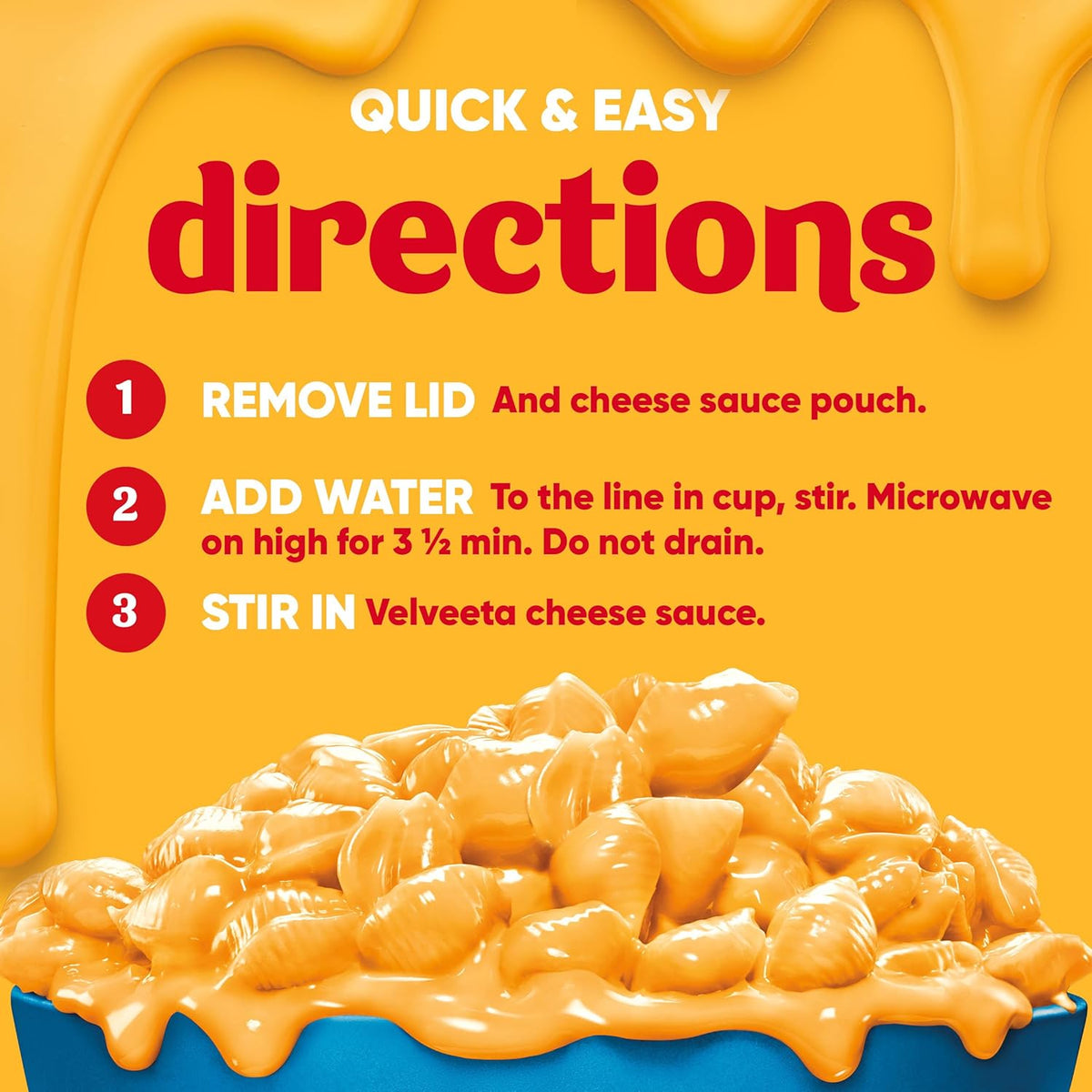 Velveeta Shells & Cheese Single-Serve Pasta Cups – Safe No-Stove Meal for Family Kitchens, Trusted Cheese Taste, 2.19 oz Four-Pack