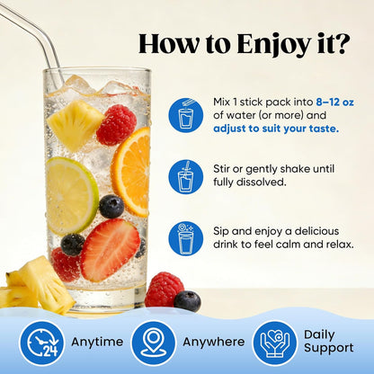 Venture Pal Calm Drink Mix – Clean-Label Supplement for Intentional Wellness Routines, One Jar 12 Ingredients Zero Sugar