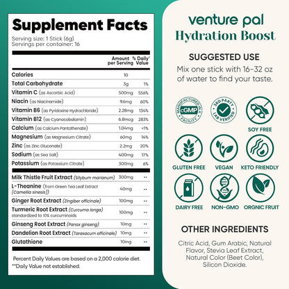 Venture Pal Daily Hydration + Liver Support Stick – Nightly Detox Ritual for Wellness Routines