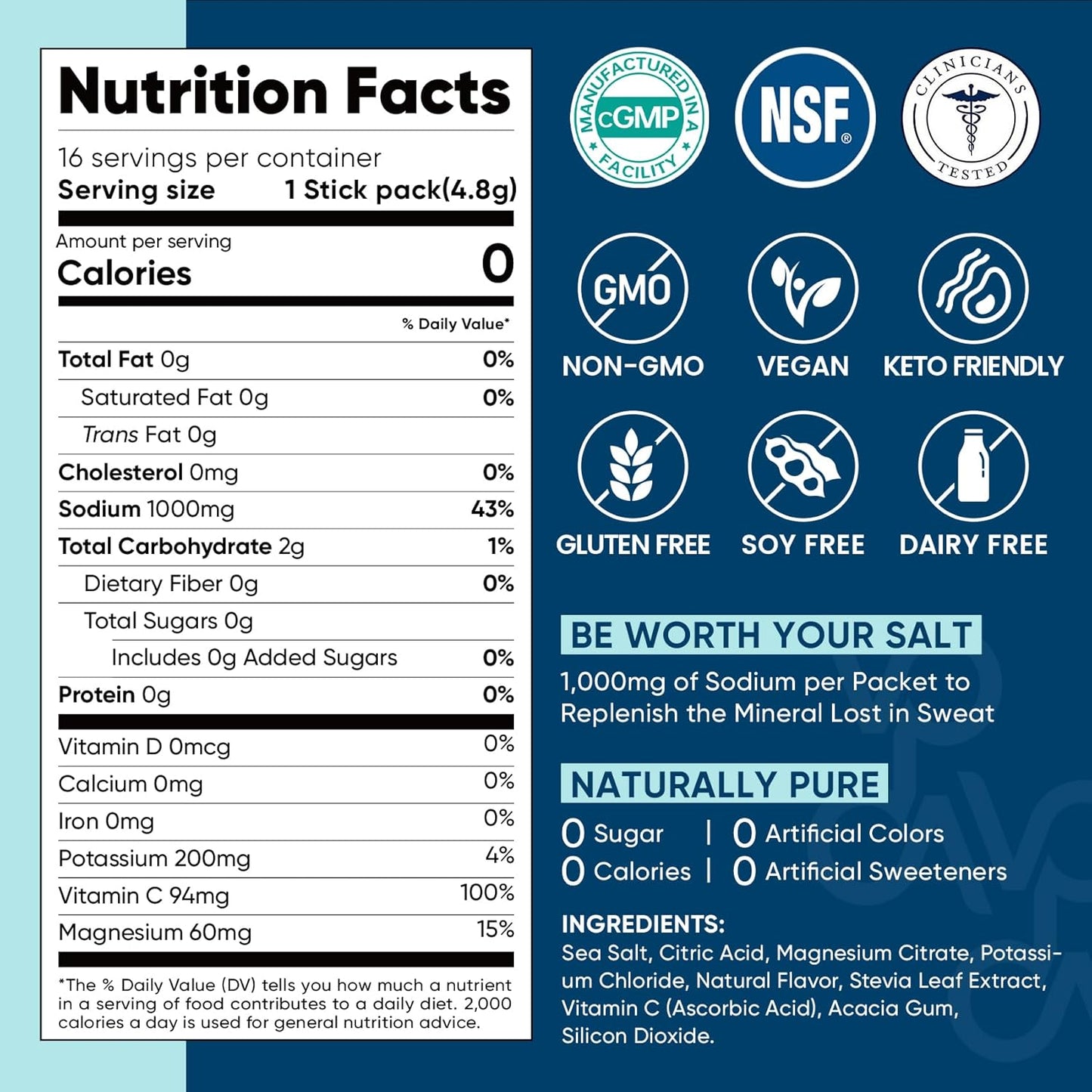 Venture Pal Electrolyte Powder Packets – Daily Self-Care Hydration Ritual for POTS Relief and Energy Balance