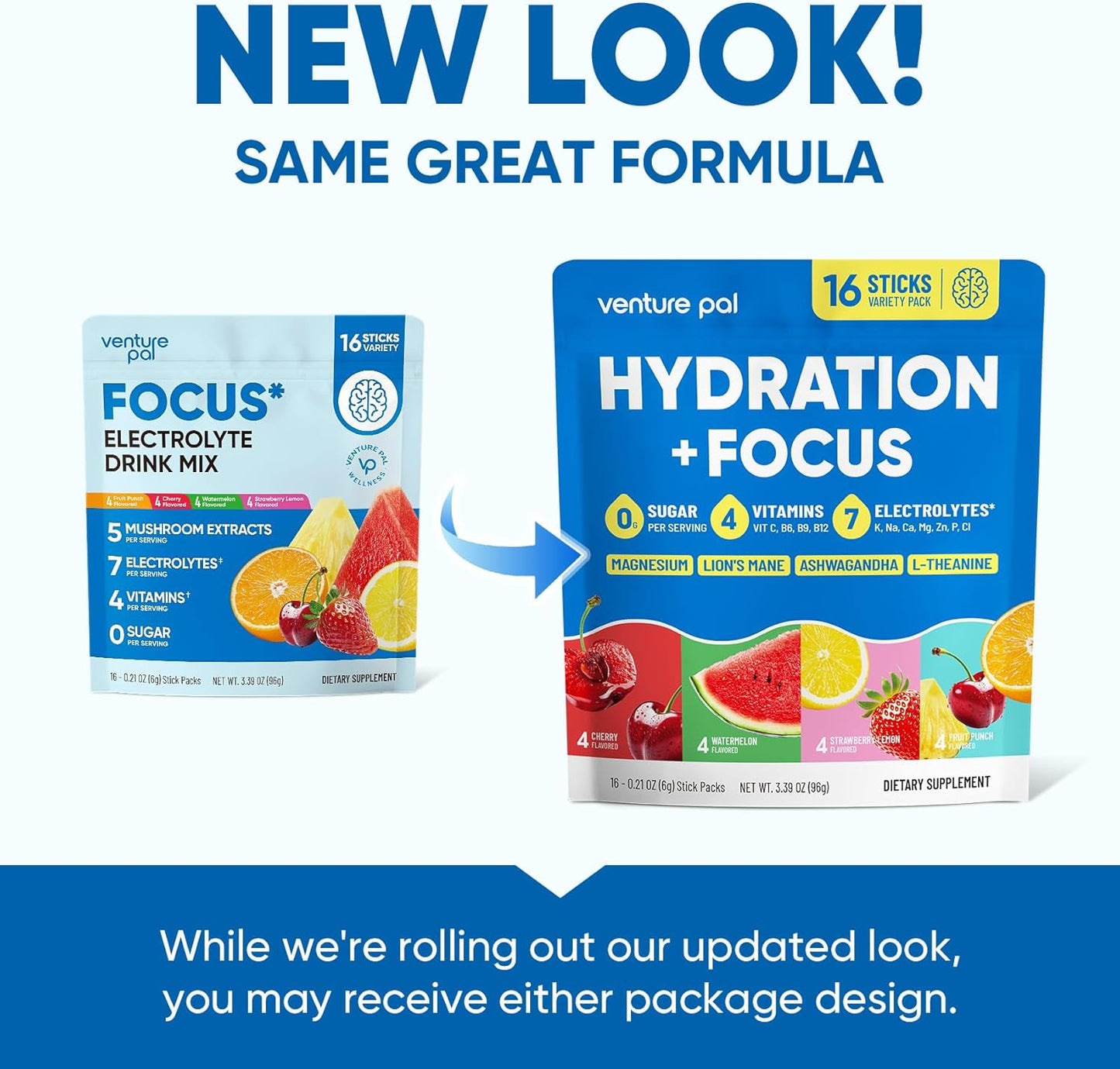 Venture Pal Hydration & Focus Packets – Daily Wellness Ritual for Mindful Hydrators, Calm Afternoon Pick-Me-Up