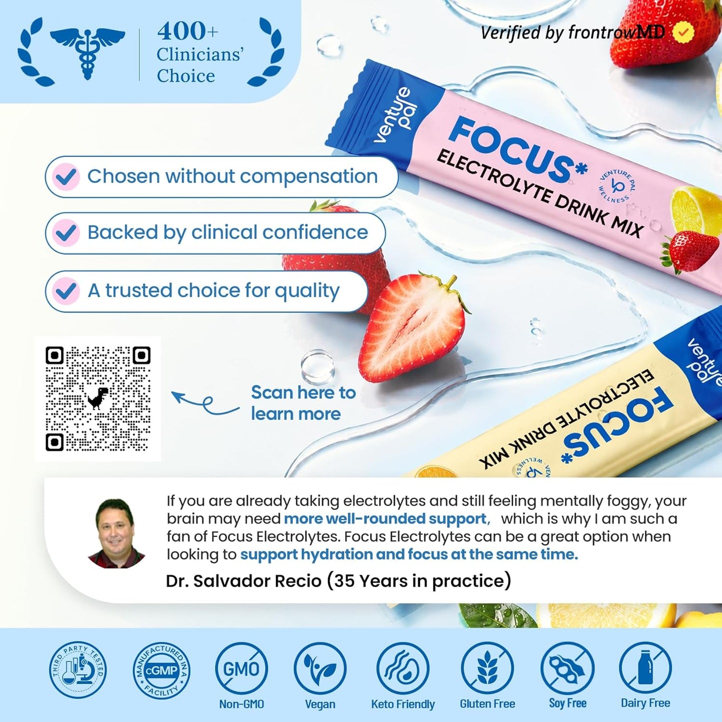 Venture Pal Hydration & Focus Packets – Daily Wellness Ritual for Mindful Hydrators, Calm Afternoon Pick-Me-Up