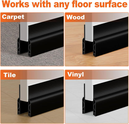 VibraGate Door Draft Stopper – Cozy Front Entry Décor Accent, Weather Stripping Door Seal for Stylish Homes