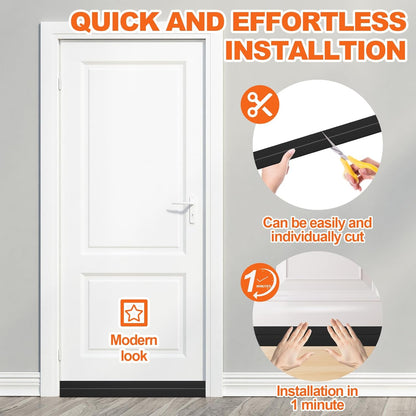 VibraGate Door Draft Stopper – Cozy Front Entry Décor Accent, Weather Stripping Door Seal for Stylish Homes