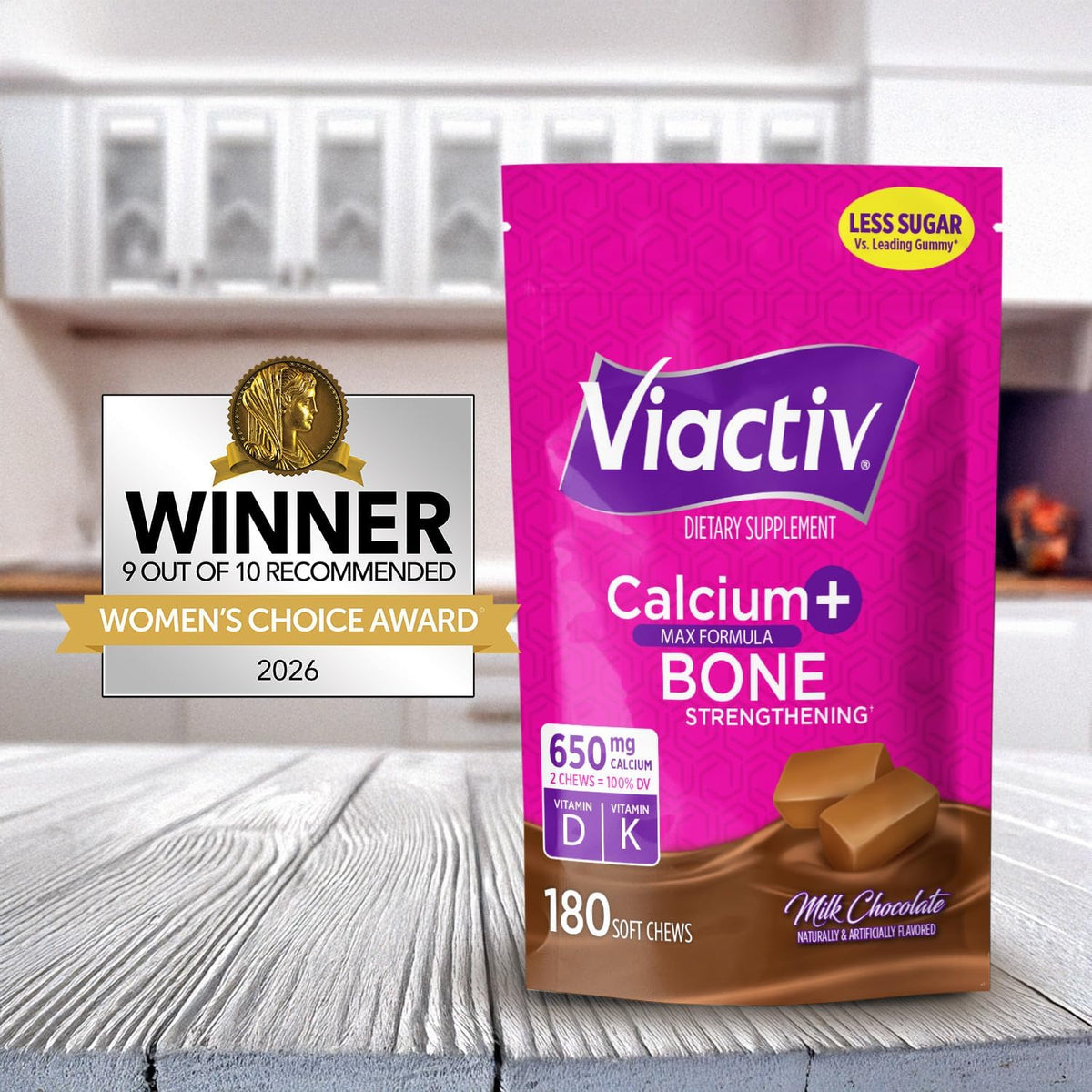 vitamin d and vitamin k added to enhance calcium absorption and bone support