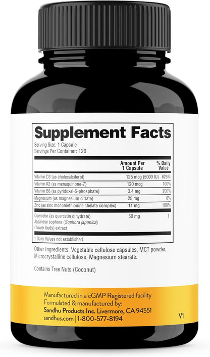 VitaRitual High-IU D3 K2 Capsule – Performance Vitamin for Biohackers, NSF-GMP Certified Daily Energy Stack