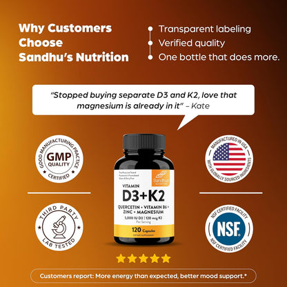 VitaRitual High-IU D3 K2 Capsule – Performance Vitamin for Biohackers, NSF-GMP Certified Daily Energy Stack