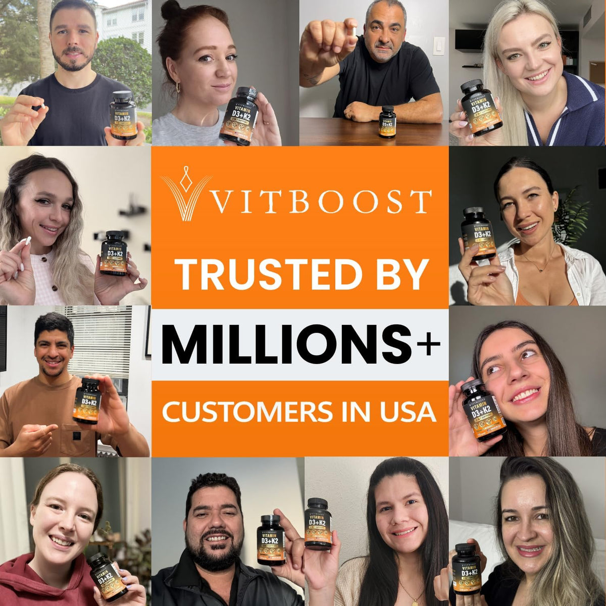 VITBOOST Vitamin D3 K2 MK-7 - 5000 IU Desk-Drawer Daily Vitamin, Reliable Immune Support Between Meetings