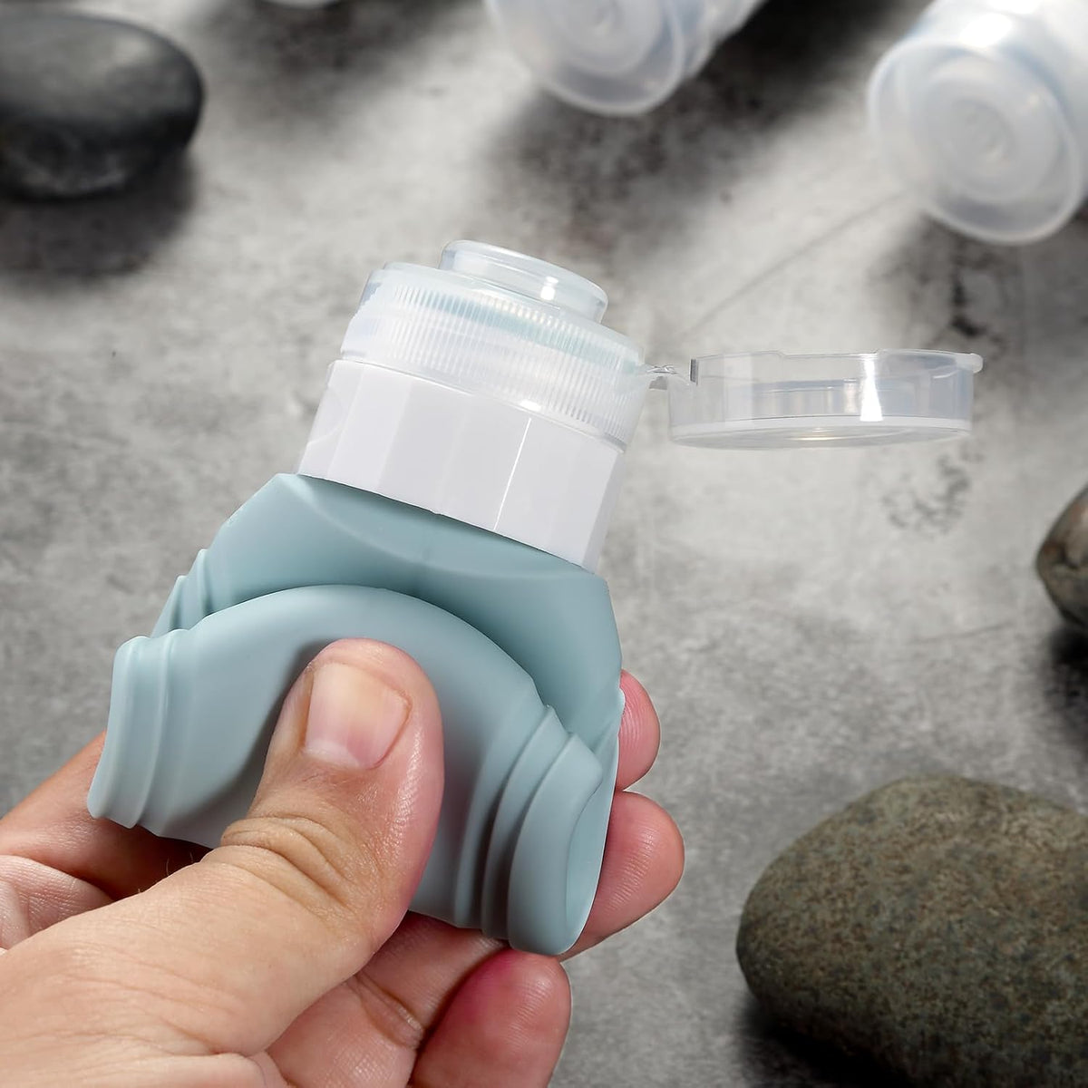 Voyageur Travel Size Bottles – Spill-Proof Hotel Toiletry Set, 3-Layer Leak-Proof 3oz Silicone Bottles for Worry-Free Packing