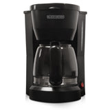 BLACK+DECKER 12-Cup Coffee Maker in Matte Black, Minimalist Countertop Design for Uncluttered Kitchens and Intentional Homes