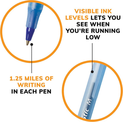 water-based blue, black, or red ink with reliable bleed-resistant performance