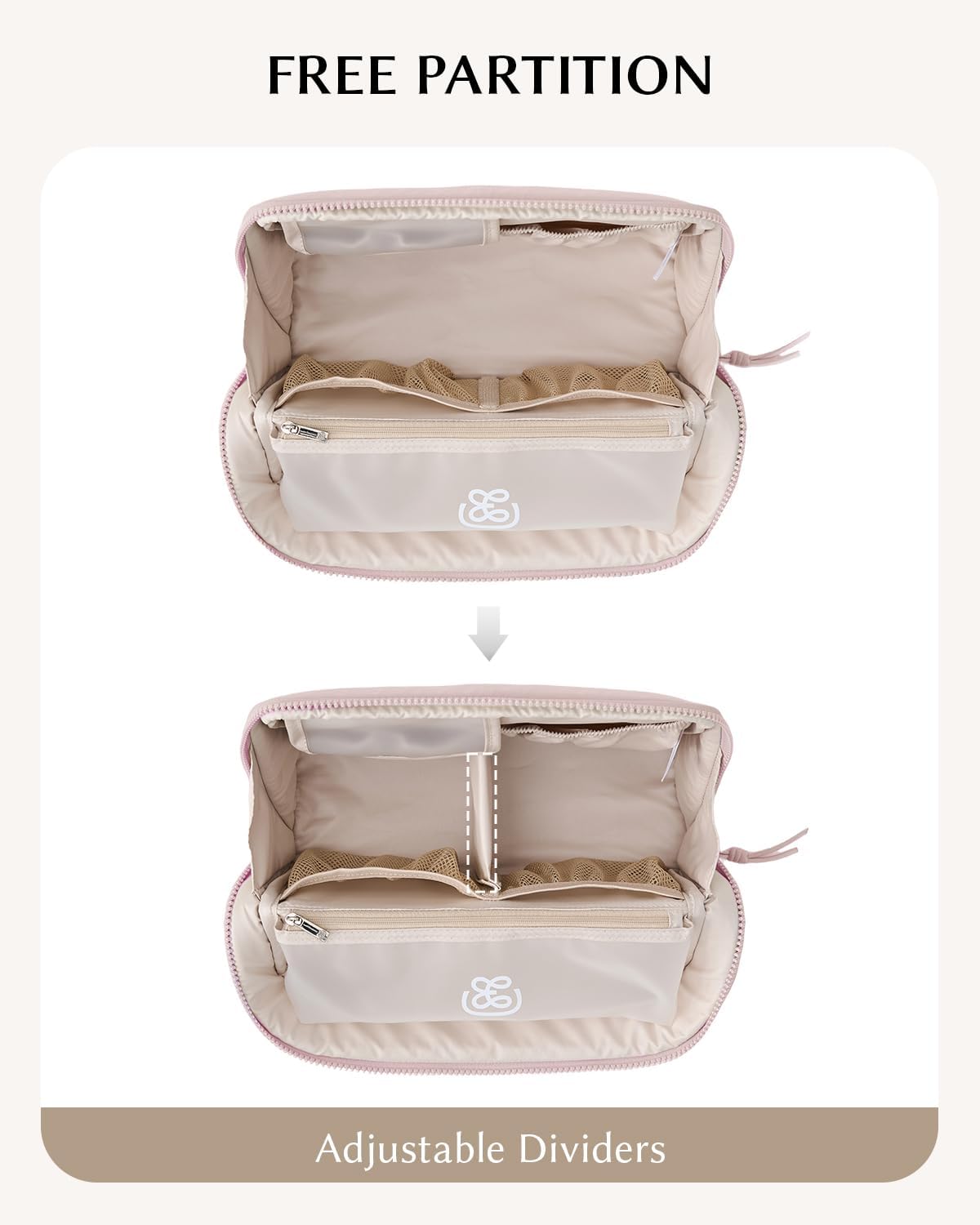 water-resistant polyester body with smooth dual zippers and a portable carry handle