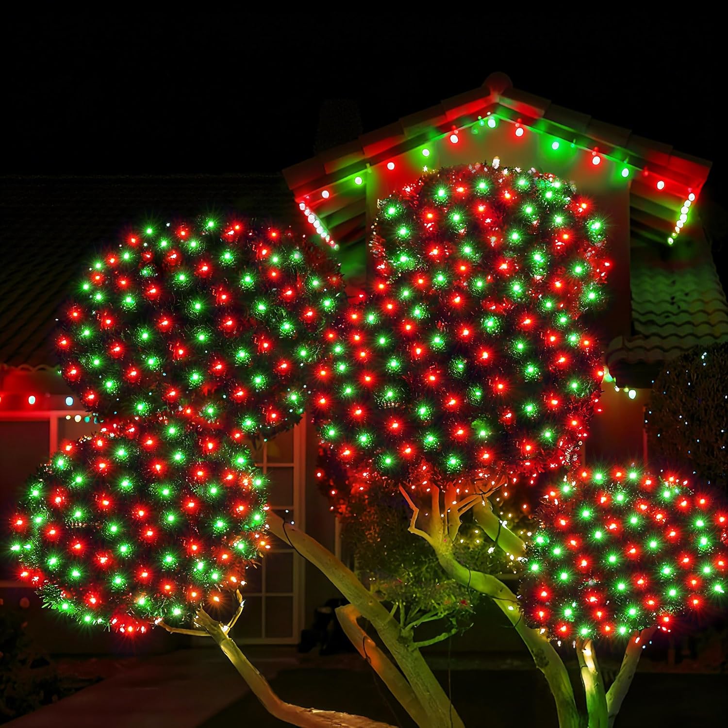 WBao Christmas Net Lights – Portable 360LED Holiday Lights for Patio and Camping Gatherings