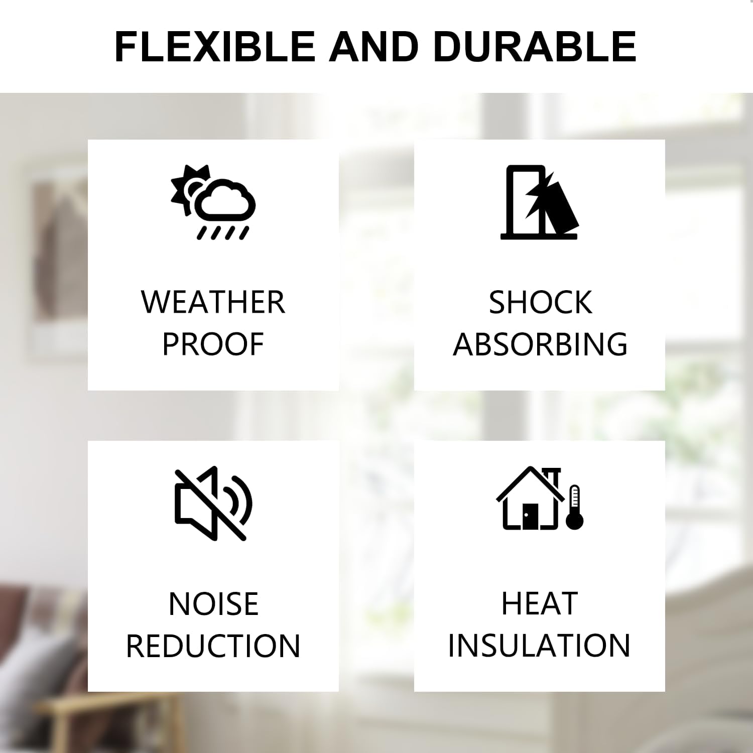 Weather Stripping Door Seal Strip – Bedroom Draft Stopper for Better Sleep, Noise Blocking Foam Tape