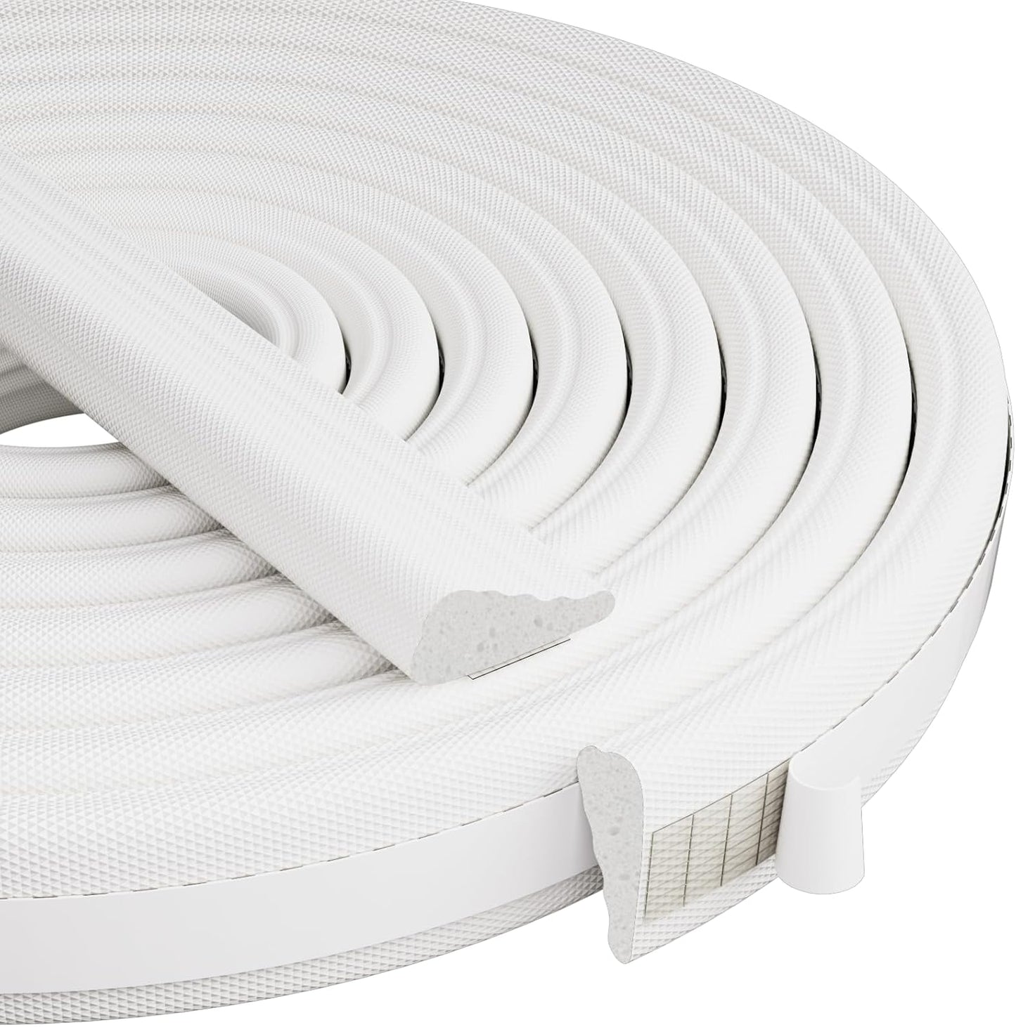 wedge-shape foam tapering from 0.38" to 0.16" for variable gap sealing