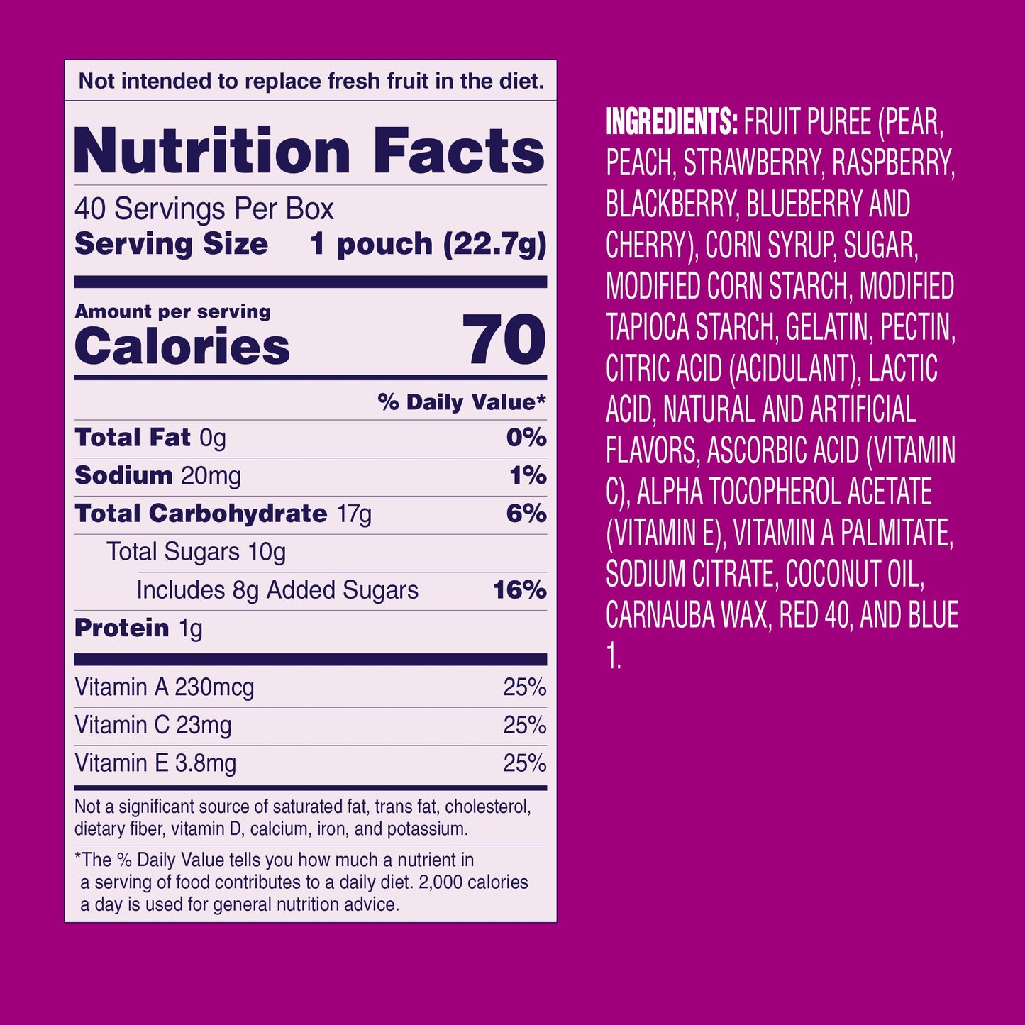 Welch's Fruit Snacks Mixed Fruit – Care Package Snack for Get Well and College Student Gifts, 40 Single-Serve 0.8 oz Bags