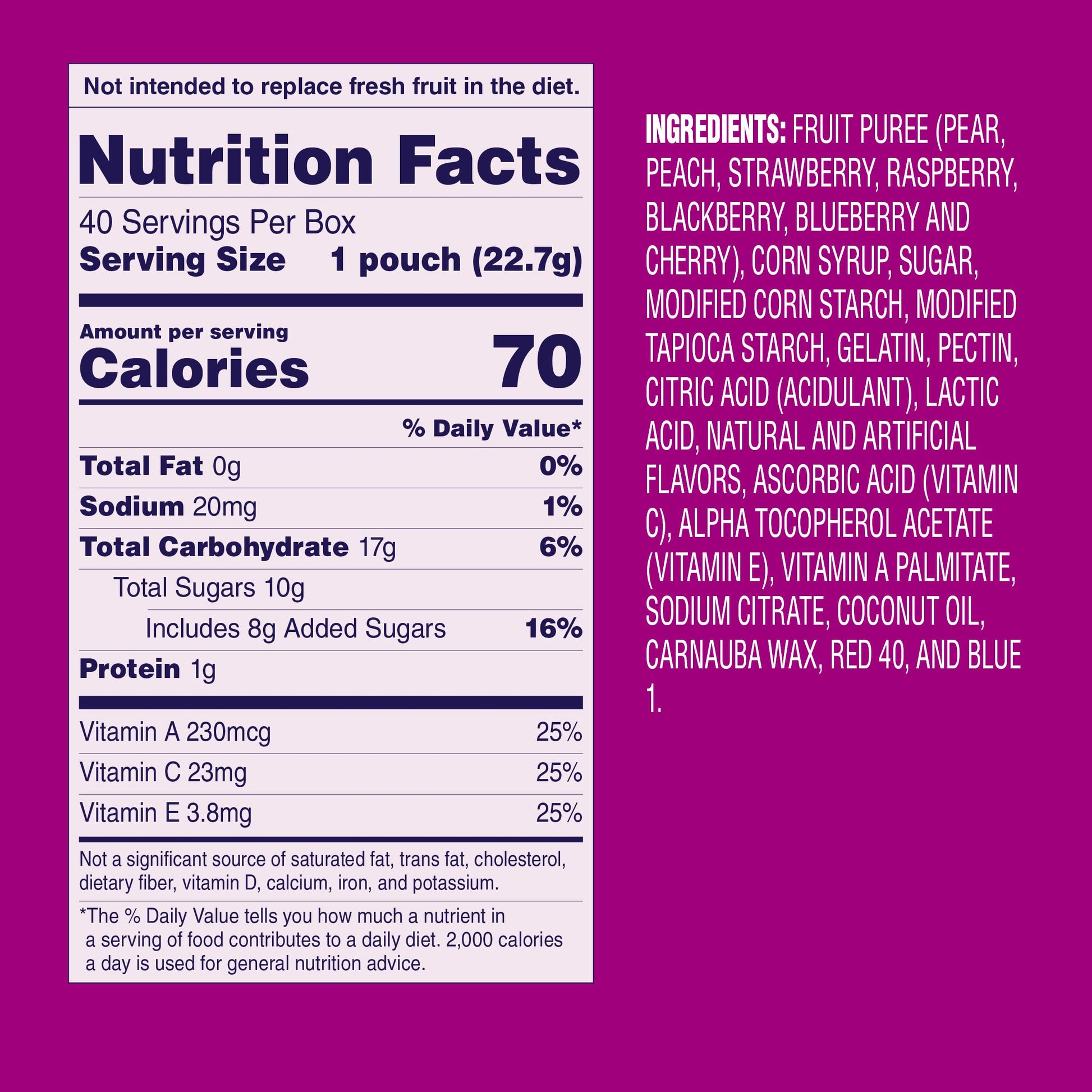 Welch's Fruit Snacks Mixed Fruit – Care Package Snack for Get Well and College Student Gifts, 40 Single-Serve 0.8 oz Bags