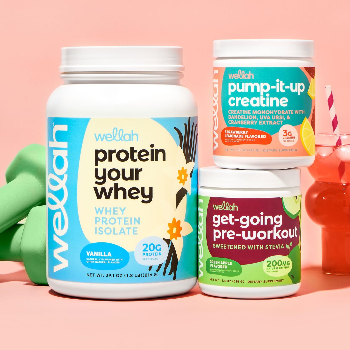 Wellah Pump-It-Up Creatine — Travel-Friendly Hydration Boost for Camping Trips and Outdoor Training Days