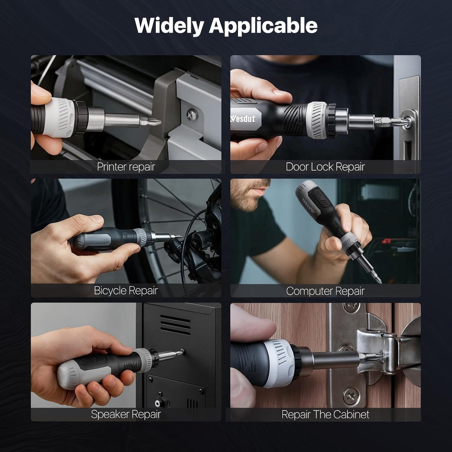 Wesdut 13-in-1 Ratchet Screwdriver Set – Practical Birthday Gift for Dad, All-in-One Tool for Home Repairs