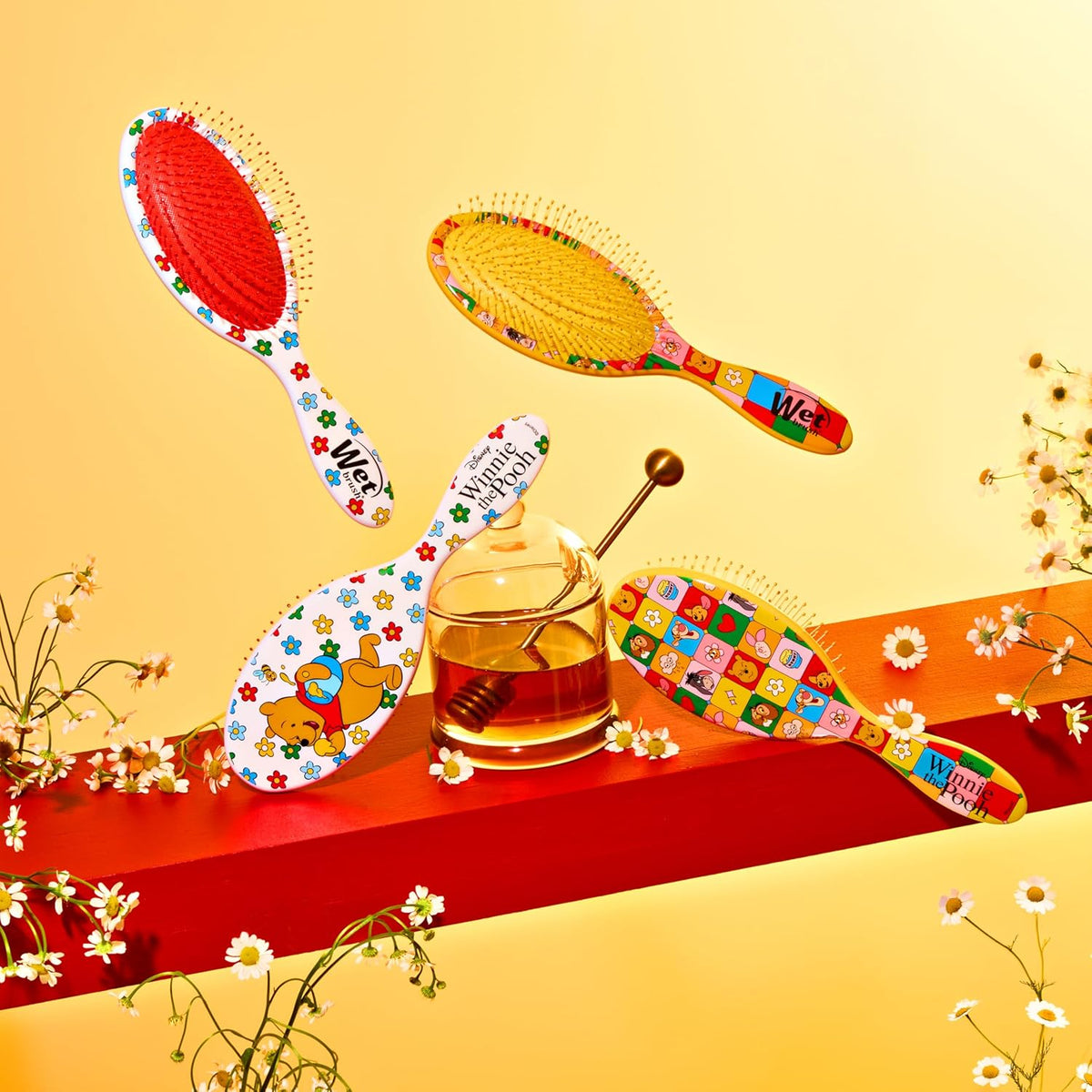 Wet Brush Kids Winnie The Pooh Detangler Hairbrush for Nursery and Playroom, Painless Bristles to End Morning Tangles