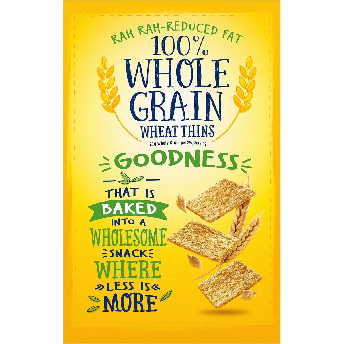 Wheat Thins Reduced Fat Crackers – Kid-Friendly Lunchbox Snack with No Artificial Flavors