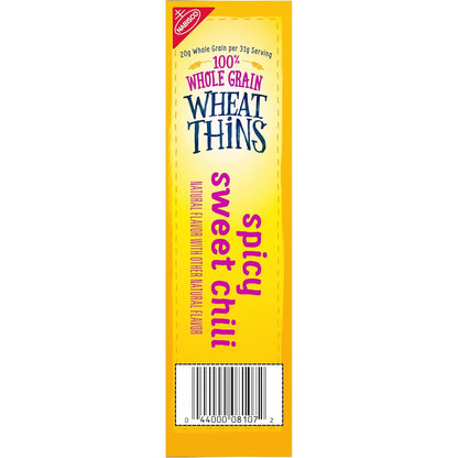 Wheat Thins Spicy Sweet Chili Crackers – Portable Party Snack for Picnics and Backyard Patio Gatherings, Pack of 2