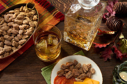 whole-pecan item form coated in maple-bourbon seasoning