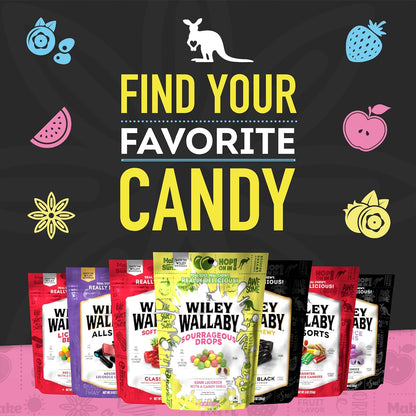 Wiley Wallaby Allsorts Licorice Candy – Family Movie Night Snack Bowl for Kids' Birthday Parties and Playdates