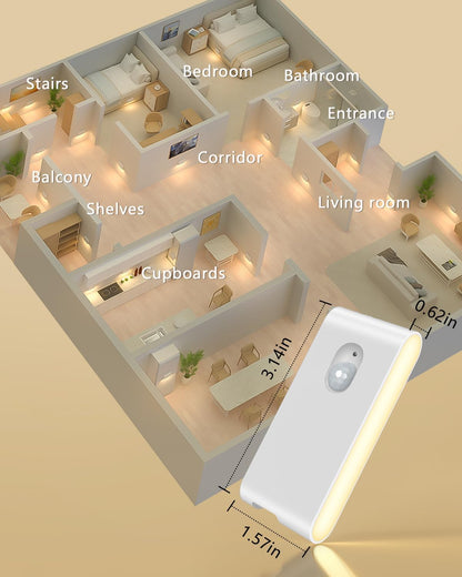 WILLED Rechargeable Stair Lights – Flameless Nighttime Safety Lighting for Hallways and Stairways
