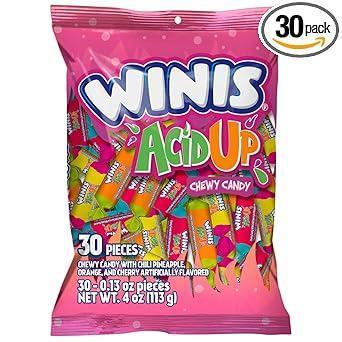 Winis Non-Melting Sour Taffy Candy – Heat-Resistant Chewy Treats for Carnival Booths and Outdoor Concessions