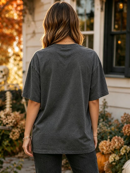 Witch Please Oversized Halloween Sweatshirt Alternative – Cozy Holiday Gift for Mom, Crew Neck Spooky Tee