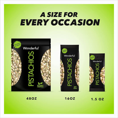 Wonderful Pistachios In Shell, Lightly Salted – Protein-Packed Pantry Staple for Busy Workday Fueling