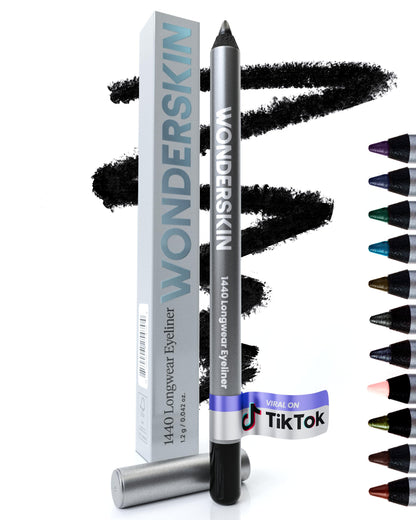 Wonderskin Eyeliner Pencil – Gentle Eye Makeup for Sensitive Eyes, Vegan Longwear Liner for Self-Care