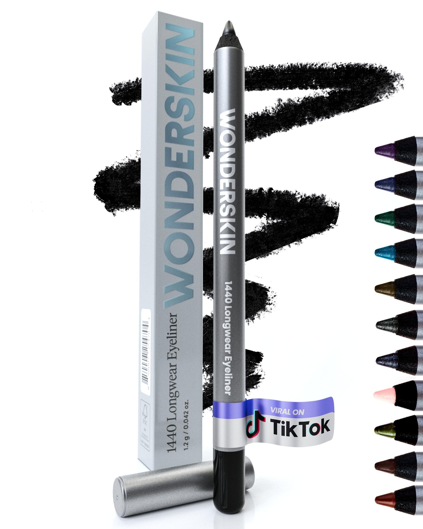 Wonderskin Eyeliner Pencil – Gentle Eye Makeup for Sensitive Eyes, Vegan Longwear Liner for Self-Care