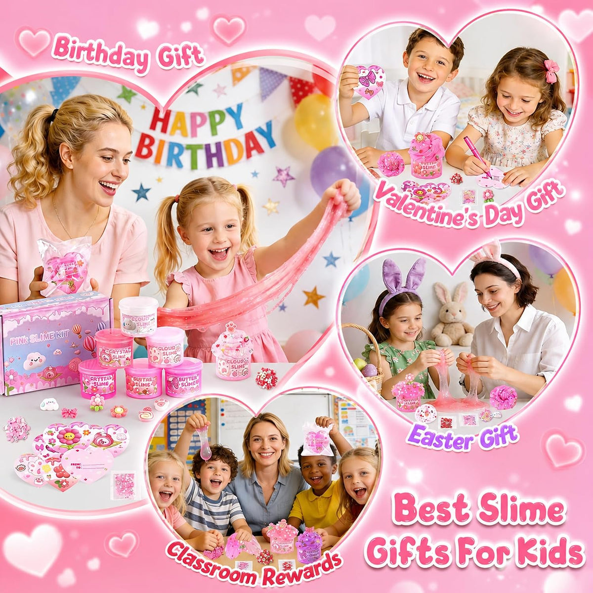 Worry Free Slime Party Favors for Kids – 6 Pack Pre-Packaged Non-Sticky Sensory Toy for Goodie Bags