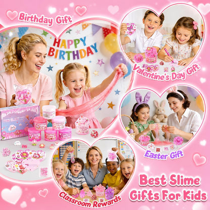 Worry Free Slime Party Favors for Kids – 6 Pack Pre-Packaged Non-Sticky Sensory Toy for Goodie Bags