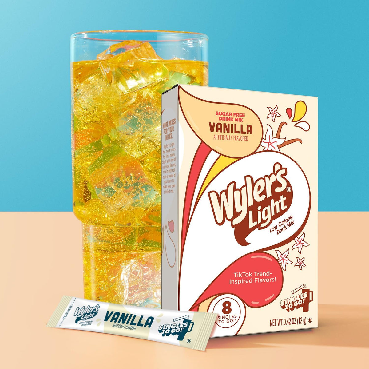 Wyler's Light Vanilla Powdered Drink Mix - Travel-Friendly Hydration for Camping and Airports