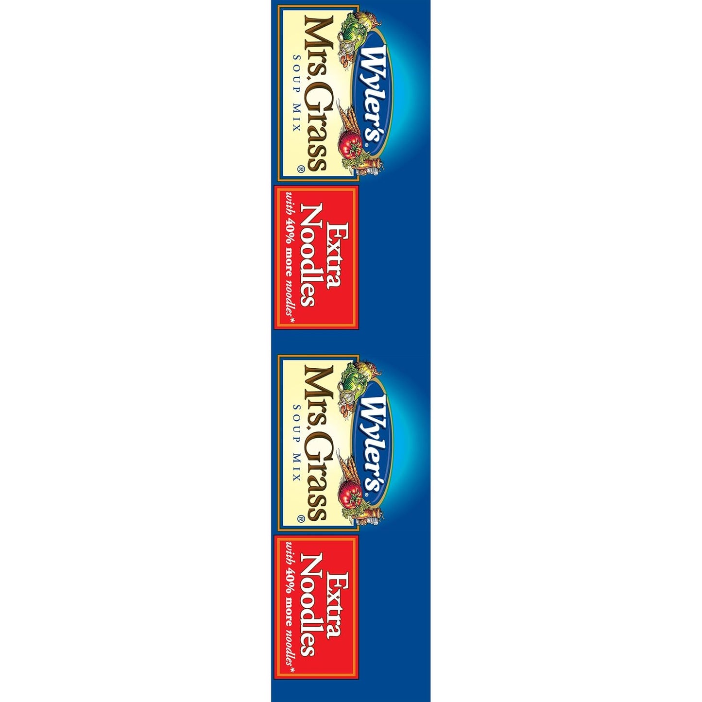 Wyler's Mrs. Grass Extra Noodles Soup Mix – Kid-Friendly Sick Day Dinner for Tummy Troubles